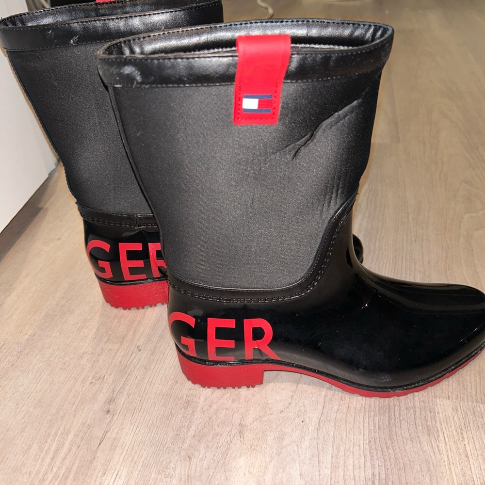 Tommy Hilfiger Rain Boots Navy/Red!
